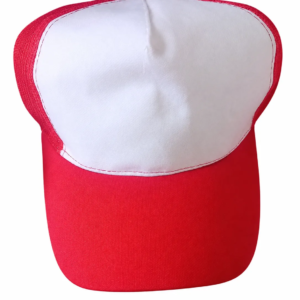 Gorras Malla Blanca con Rojo