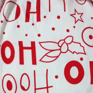 Pijamas Blanco con Rojo M